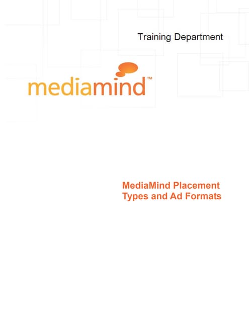 Understanding placement types and associated ad formats