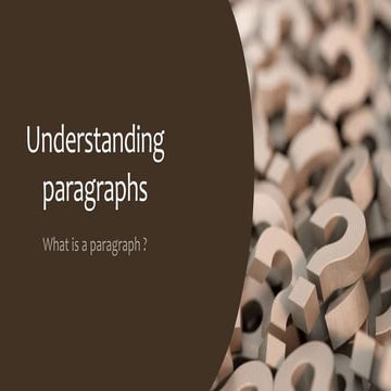 Understanding English Paragraphs 