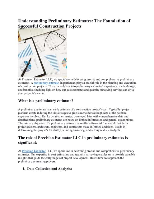 Precision Estimator Llc, Owner at Usa