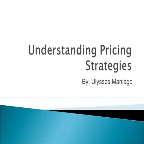 Understanding Pricing Strategies