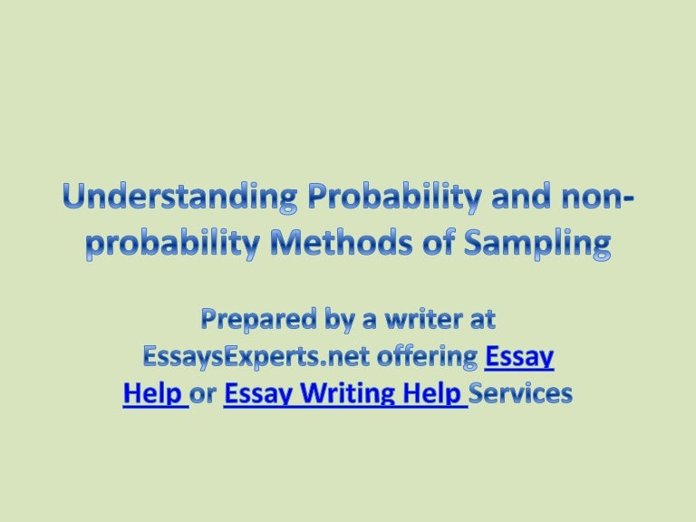 Sampling probability essay picture