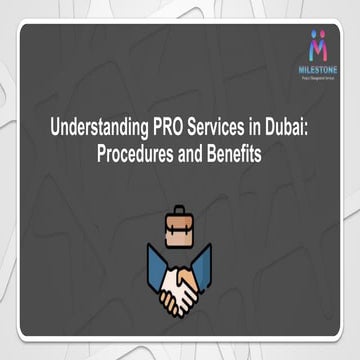A Complete Guide To PRO Services In Dubai. | PDF