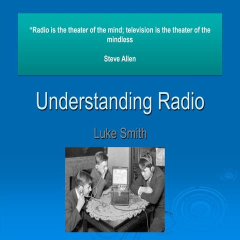 Understanding radio 