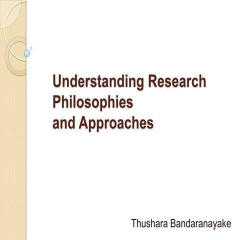 Understanding research philosophies