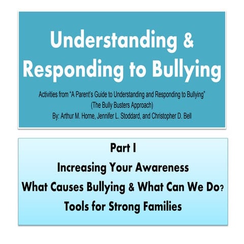 Understanding  Responding to Bullying