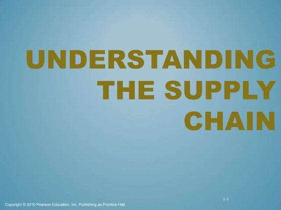 Chapter 1. understanding the supply chain | PPT