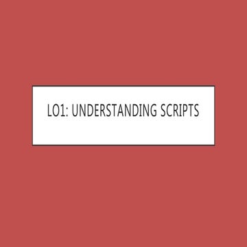 Understanding scripts | PPTX