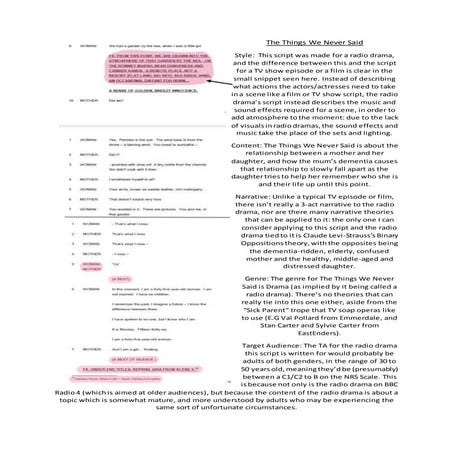 Understanding script work