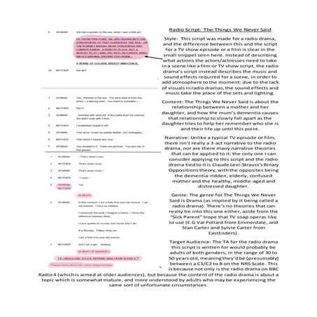 Understanding script work