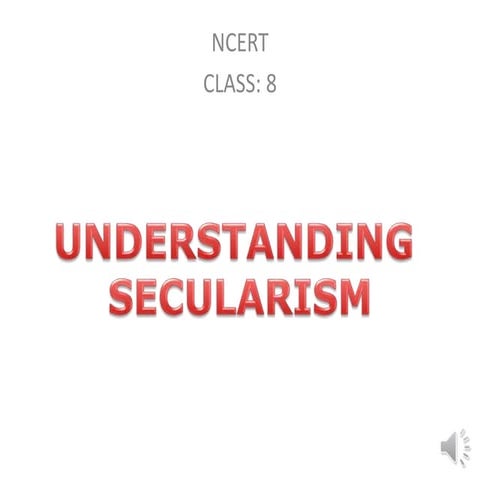 Understanding secularism