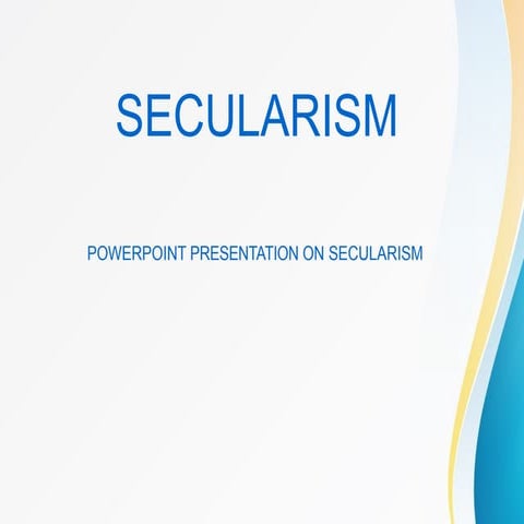 Understanding Secularism of our country india