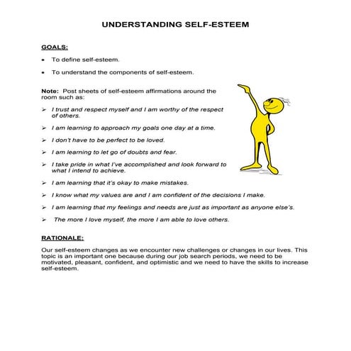 UNDERSTANDING SELF-ESTEEM