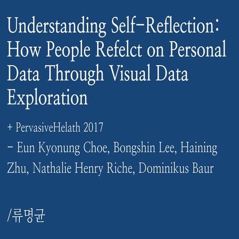 Understanding self reflection: how people refelct on personal data through vi...