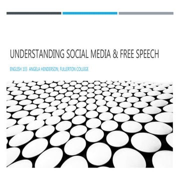 Understanding social media & free speech