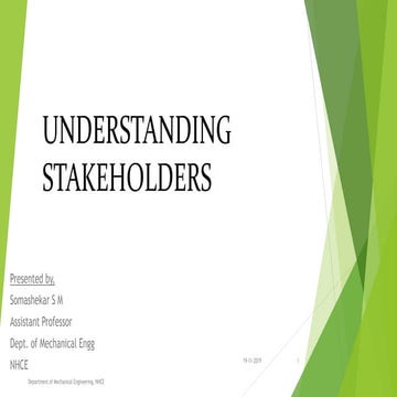 Understanding stakeholders