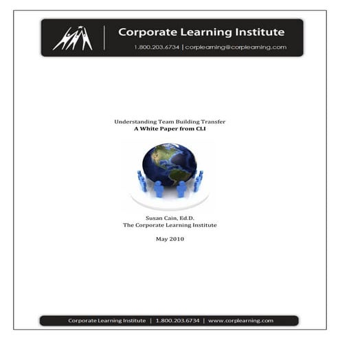 Understanding Team Building Tranfer