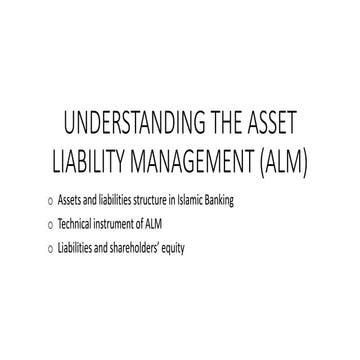 Understanding the asset liability management  ALM