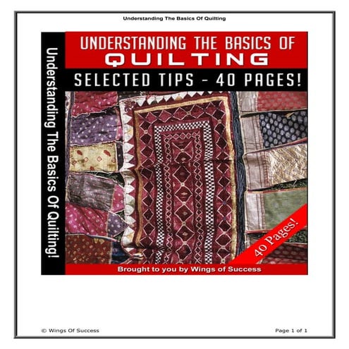 Understanding the basics_of_quilting | PDF