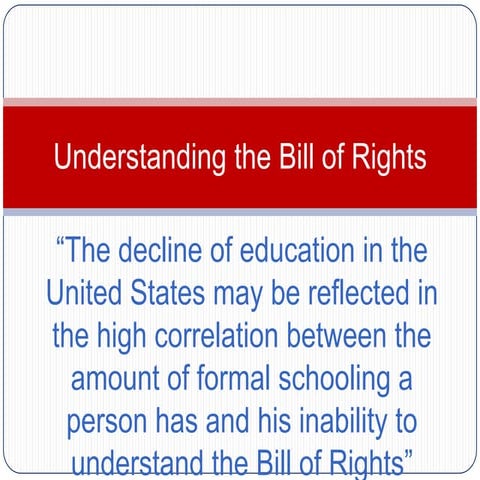 Understanding the Bill of Rights