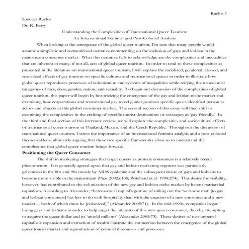 Understanding the complexities of transnational queer tourism