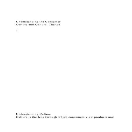 Understanding the ConsumerCulture and Cultural Change1.docx
