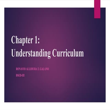 Understanding The Curriculum Final PowerPoint