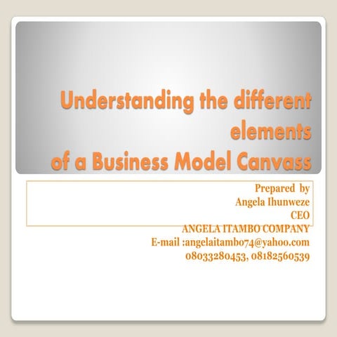 Understanding the different elements by angela ihunweze(mrs)