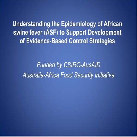 Role of FAO-ECTAD in transboundary disease surveillance and control ...