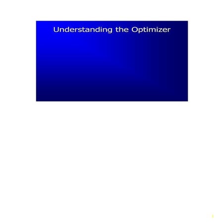 Understanding the firebird optimizer