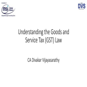 Understanding the Goods and Service Tax (GST) Law
