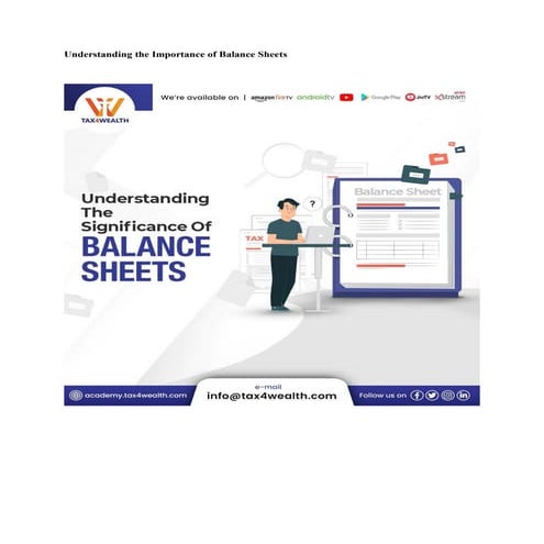 Understanding the Importance of Balance Sheets | Academy Tax4wealth