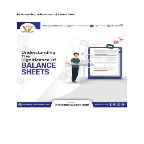 Understanding the Importance of Balance Sheets | Academy Tax4wealth