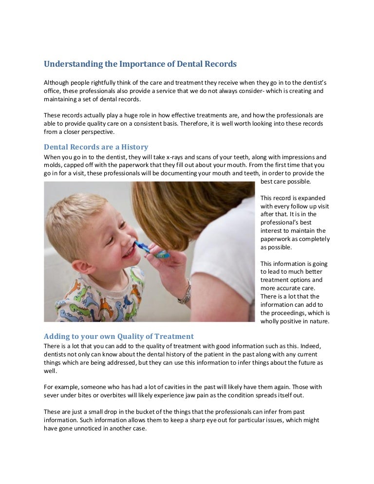 Understanding the Importance of Dental Records