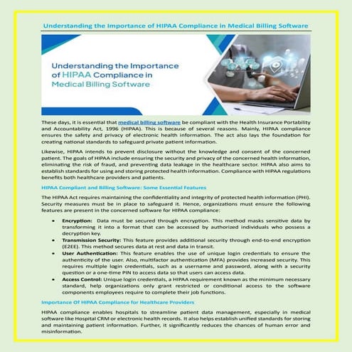 Understanding the Importance of HIPAA Compliance in Medical Billing Software.pdf