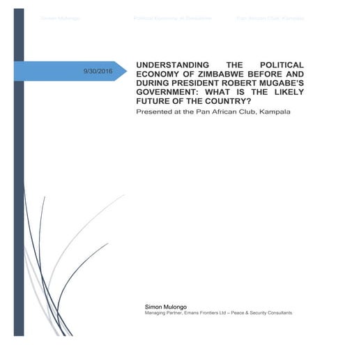 Understanding the political economy of zimbabwe 