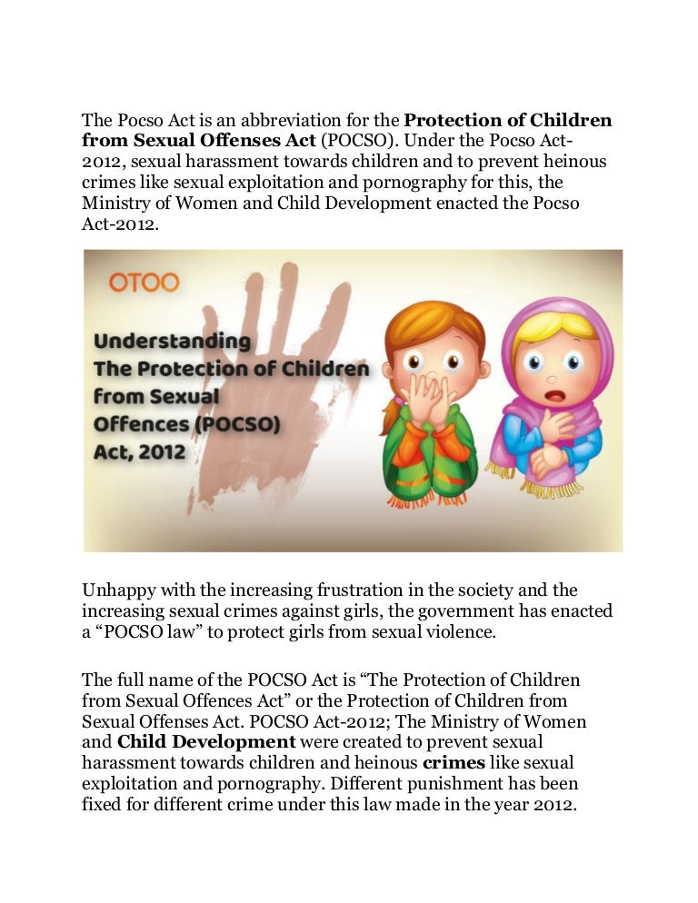 Understanding the protection of children from sexual offences (posco)…