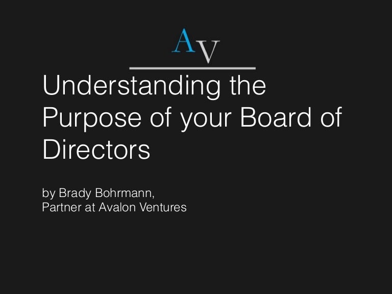 Understanding the Purpose of Your Board of Directors
