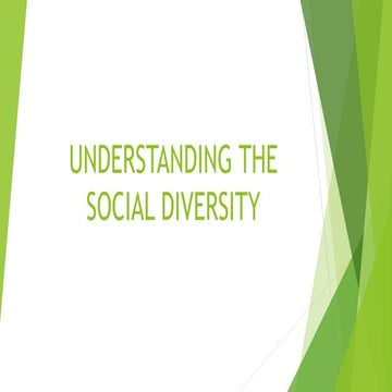 Understanding the social diversity