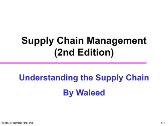 Chapter 1. understanding the supply chain | PPT