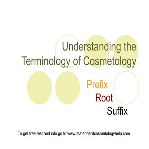 Understanding the terminology of cosmetology | PPT