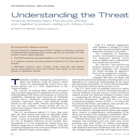 Understanding the Threat - Force Protection Detachment Thailand ...
