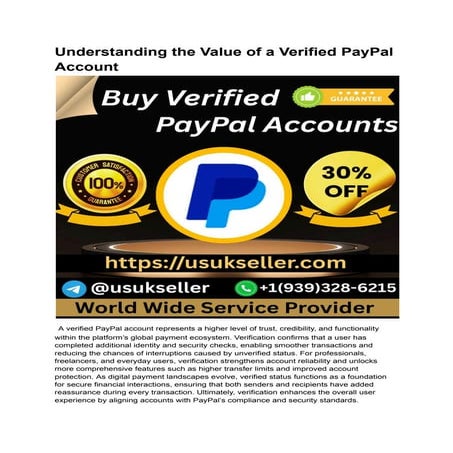 Understanding the Value of a Verified PayPal Account.pdf