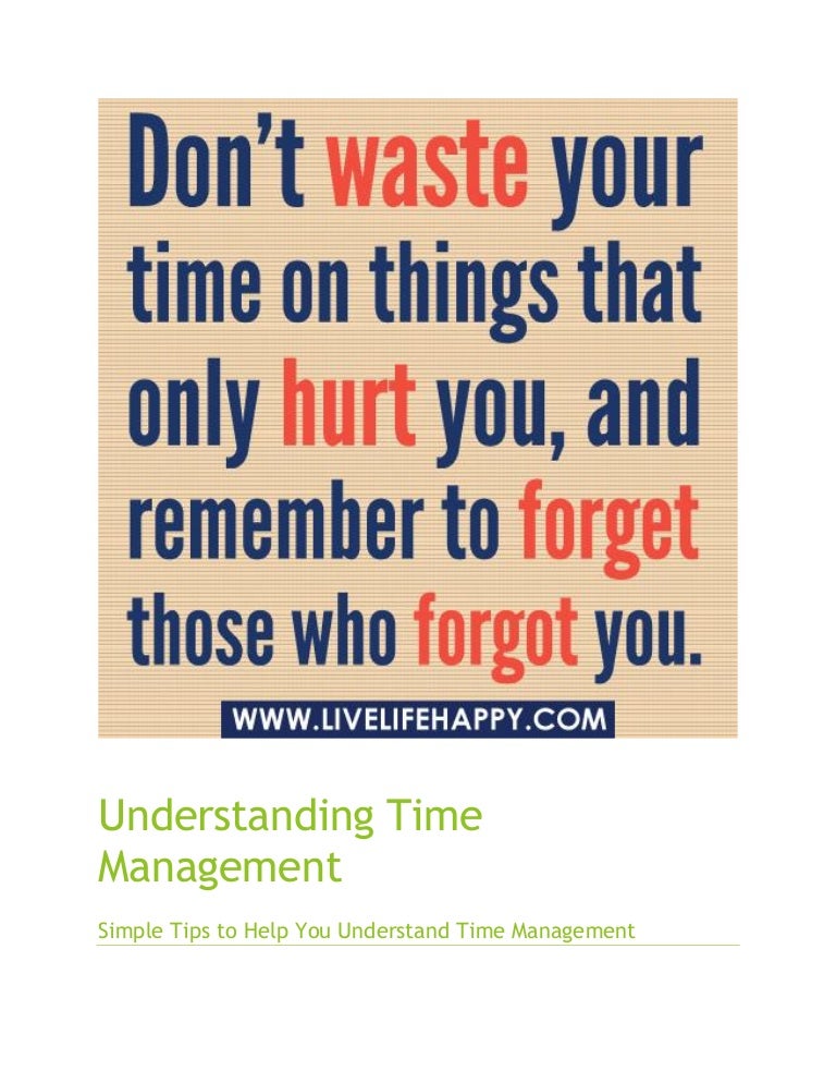 Understanding time management
