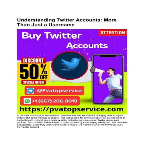 "Inside the Business of Buying Twitter Accounts: A Deep Dive into Digital Ide...