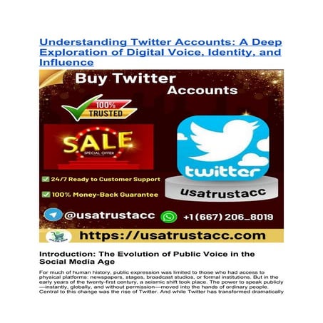Understanding Twitter Accounts_ A Deep Exploration of Digital Voice, Identity...