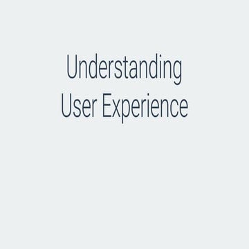 Understanding user experience | PPT