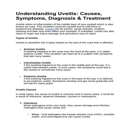 Uveitis ppt | PPTX