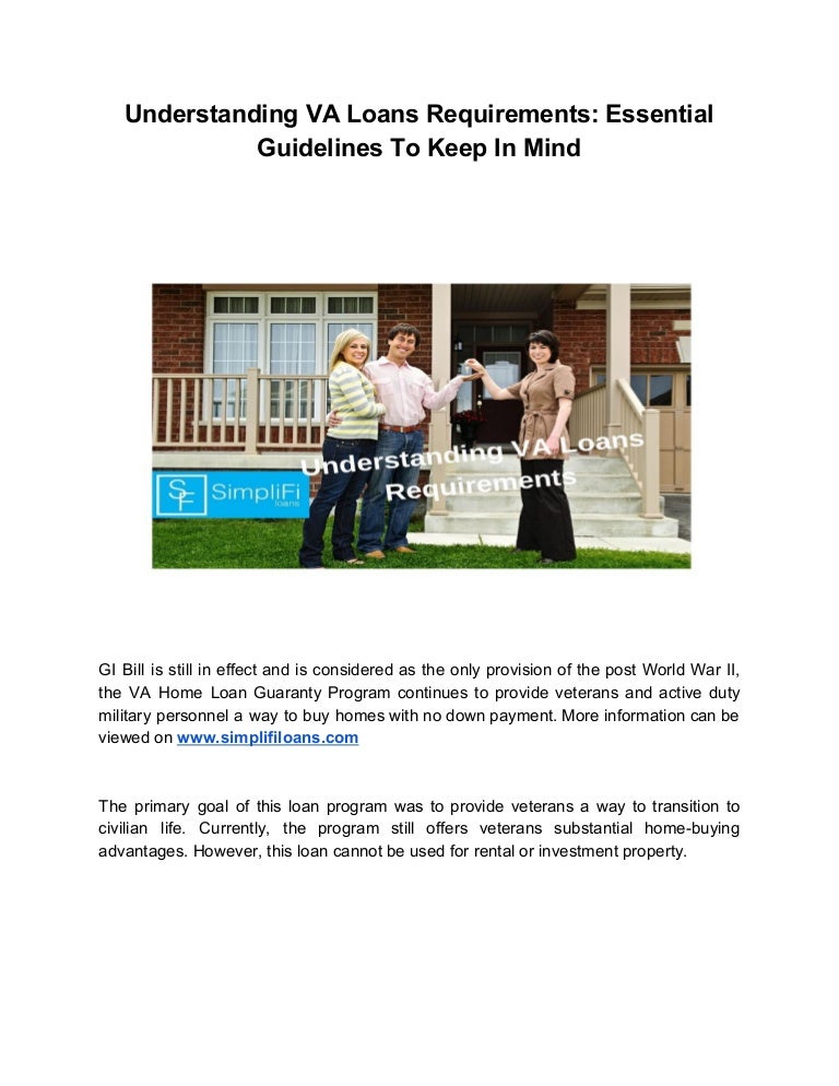 Understanding va loans requirements essential guidelines to keep in