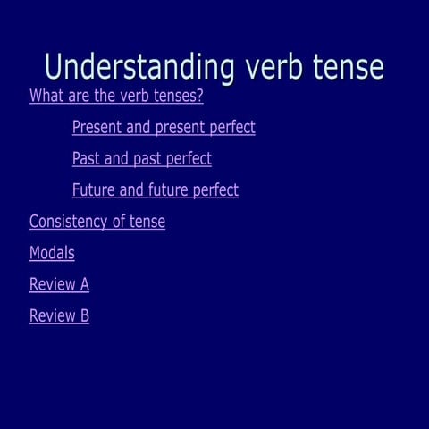 understanding verb tense.ppt