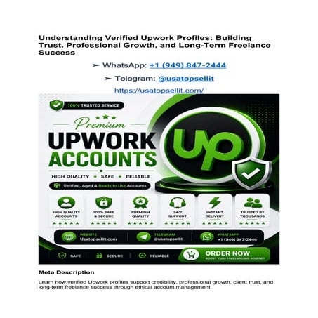 Building Trust and Success with Verified Upwork Profiles | DOCX